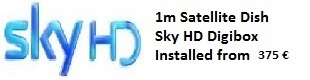 1m satellite dish installations for uk tv sky tv in Calpe