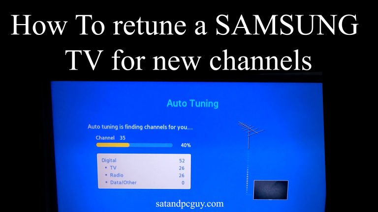 How to Retune Channels on a Samsung Television